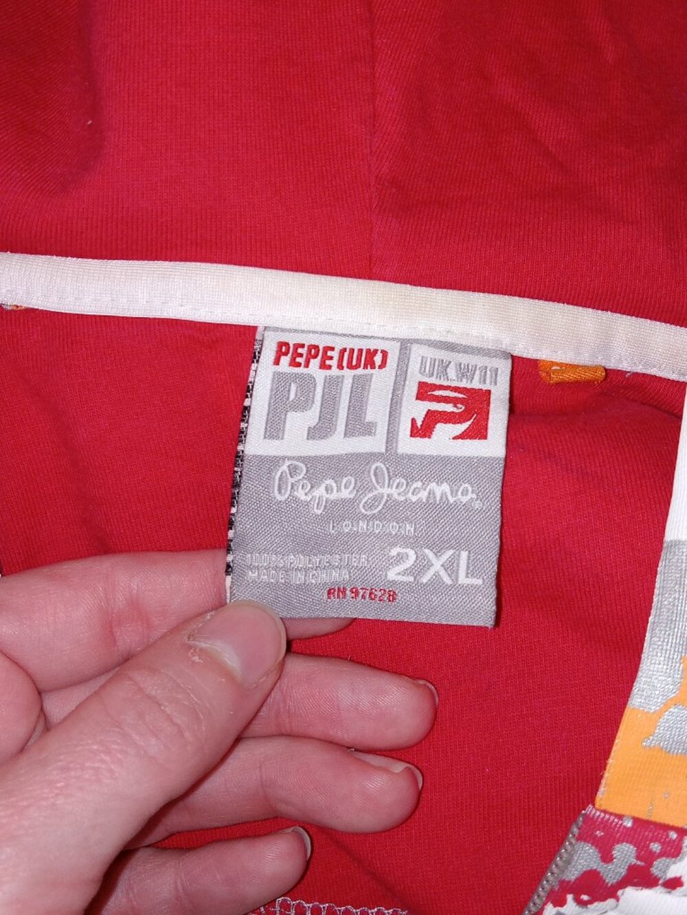 Vintage Y2K Pepe Jeans London Full Zip Hoodie Mens 2XL Graffiti Streetwear - Picture 7 of 15